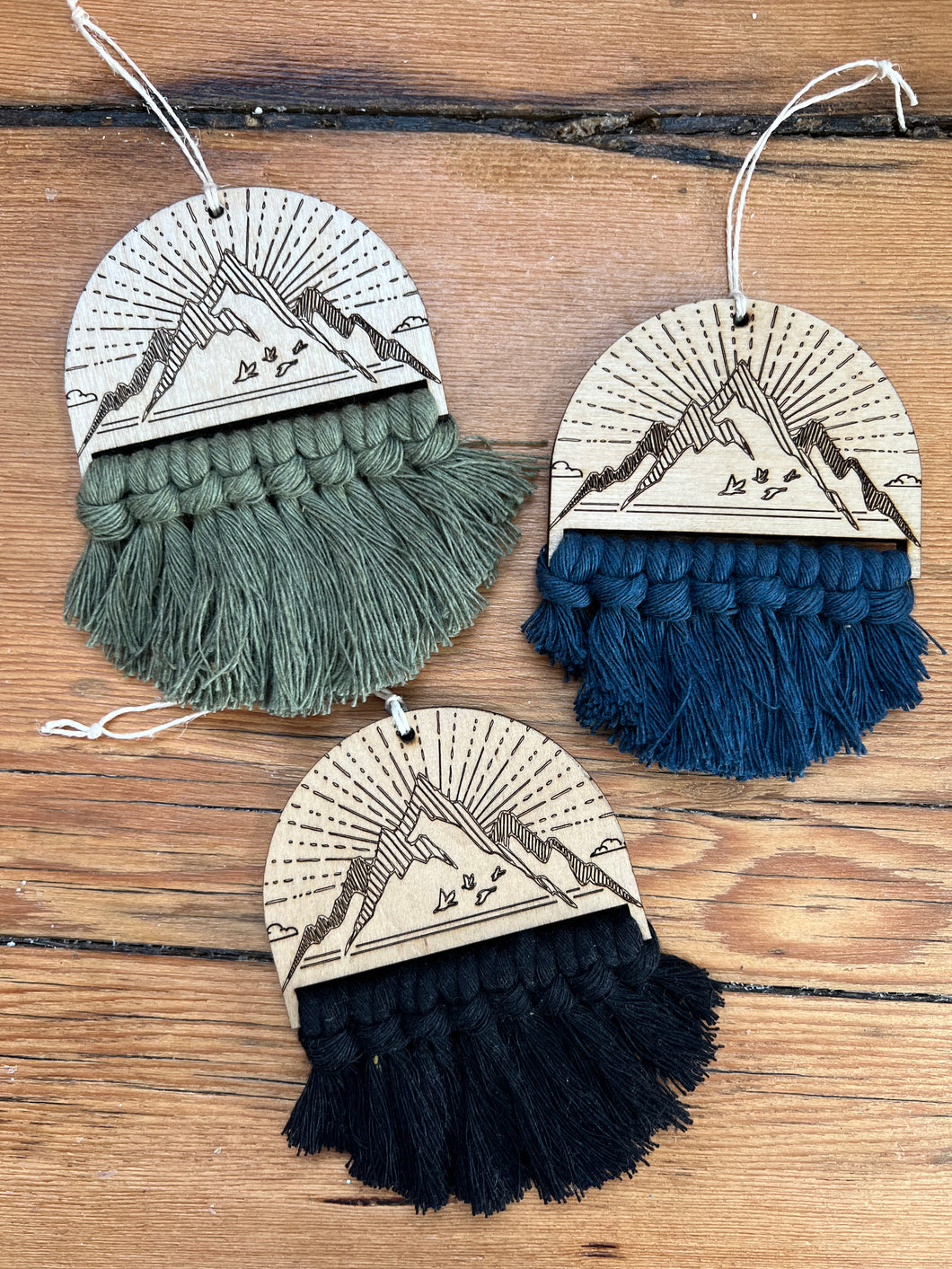 Mountain Macrame Ornaments